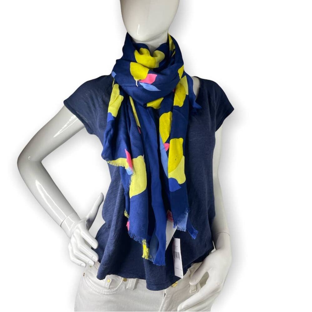 Kate Spade Lemon Zest Oblong Scarf River Blue